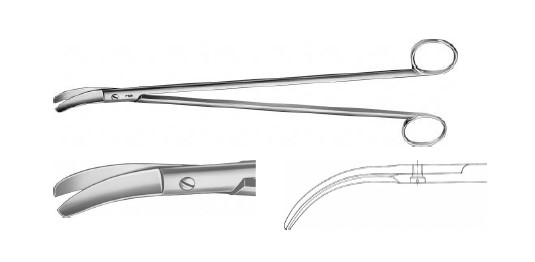 РЕКТАЛ. НОЖИЦІ ВИГНУТ. 325MM